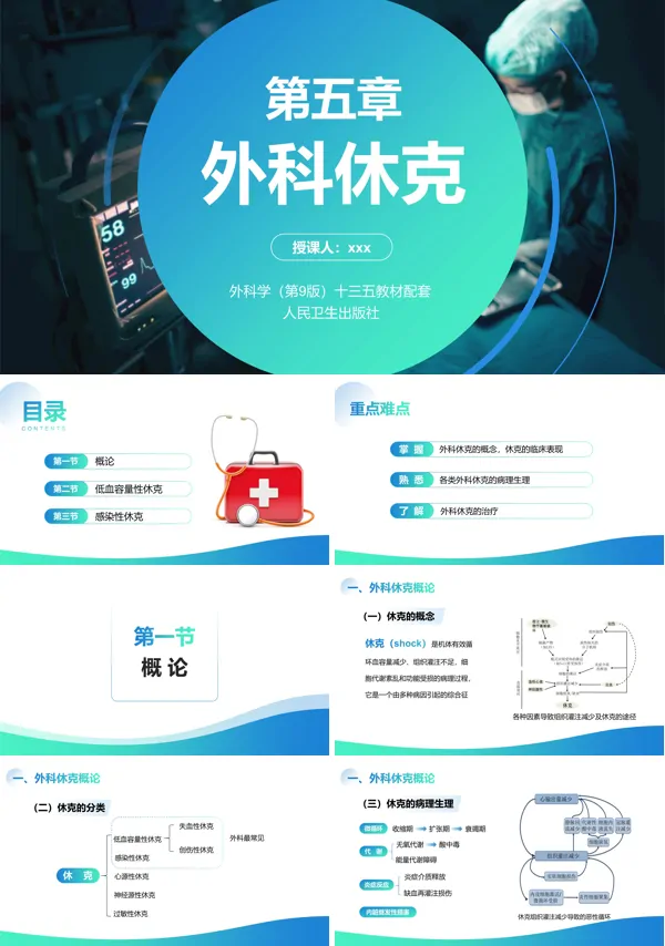外科学第九版十三五教材配套第五章外科休克PPT下载课件