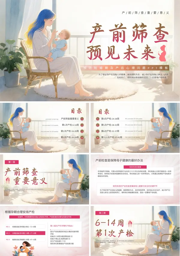 产前检查主要内容培训课件PPT模板含讲稿