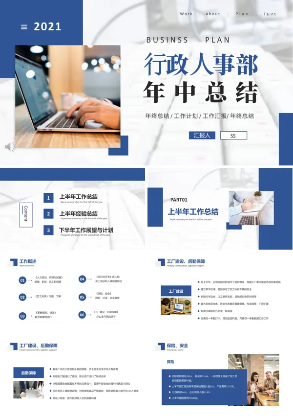 人力行政年度工作汇报ppt