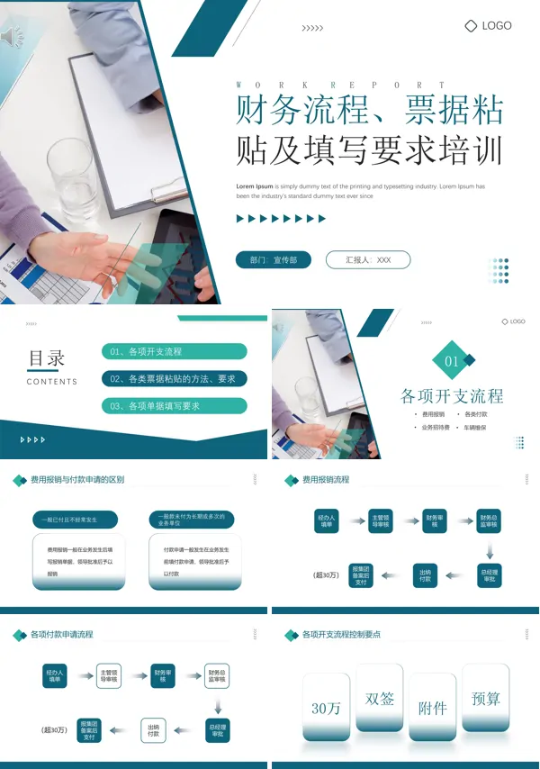 财务报销流程培训票据粘贴ppt课件