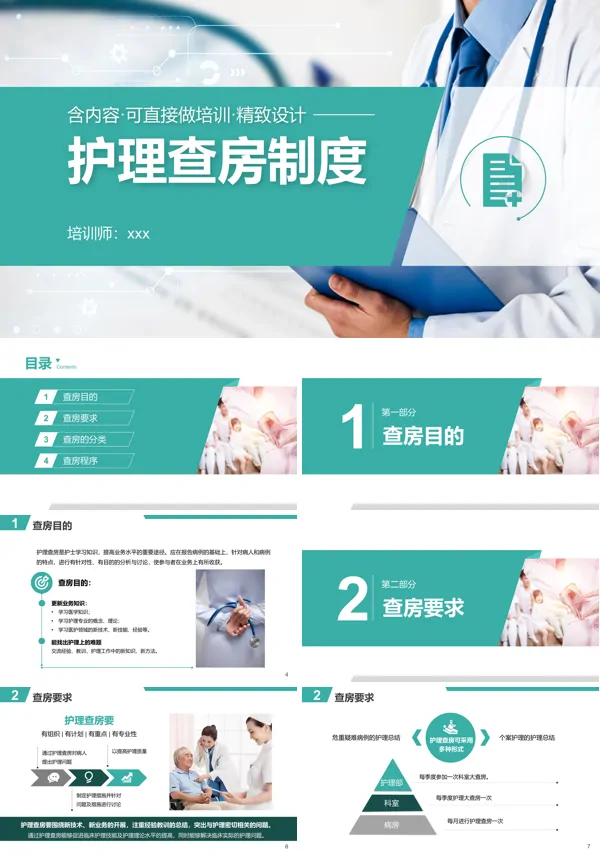 护理查房制度PPT模板