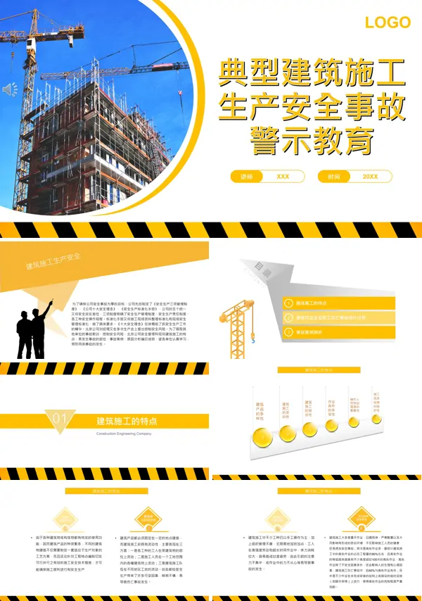 建筑施工安全事故典型案例分析PPT培训模板