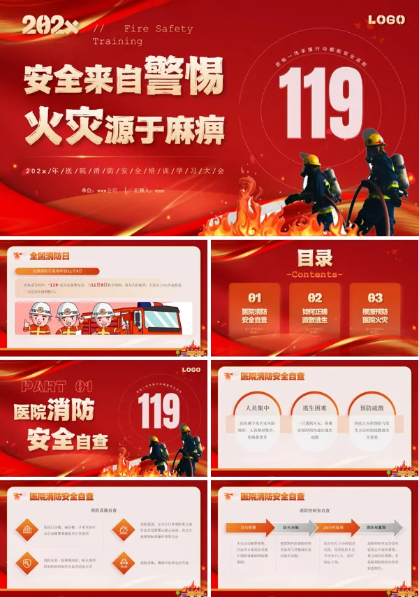 医院消防安全培训PPT模板
