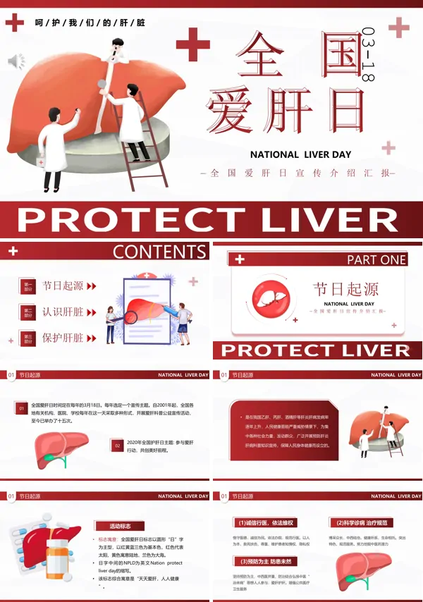 全国爱肝日活动简介PPT模板