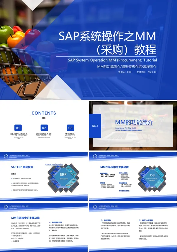 SAP系统操作之MM采购培训PPT含讲稿
