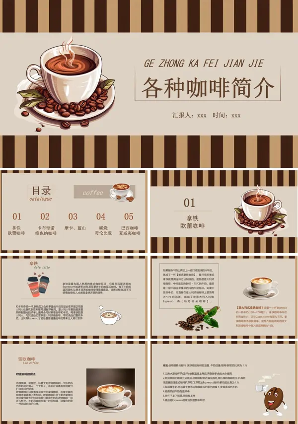 各种咖啡简介PPT含讲稿