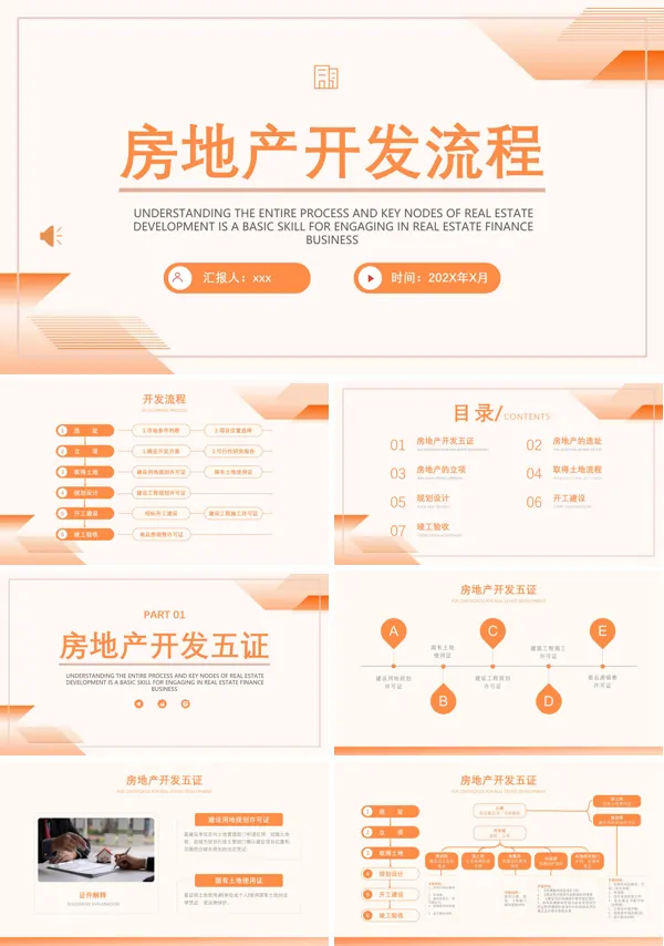 房地产开发流程房屋中介培训课件PPT模板