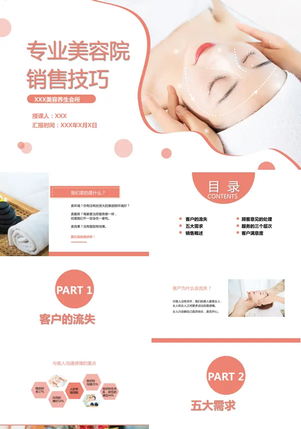 美容院的销售技巧话术PPT