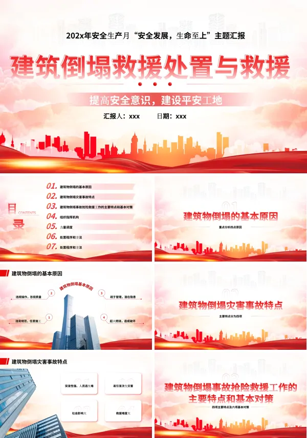 建筑倒塌救援处置与救援安全教育课件PPT