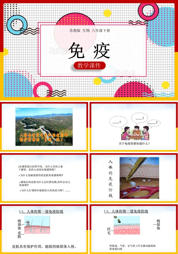 苏教版八年级生物下册体液免疫ppt课件