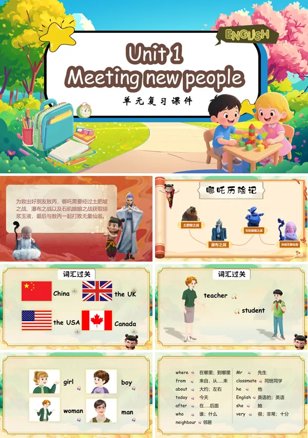 Unit1复习课件人教英语三年级下册PPT课件