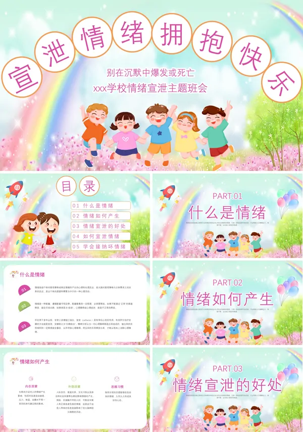情绪宣泄主题班会PPT