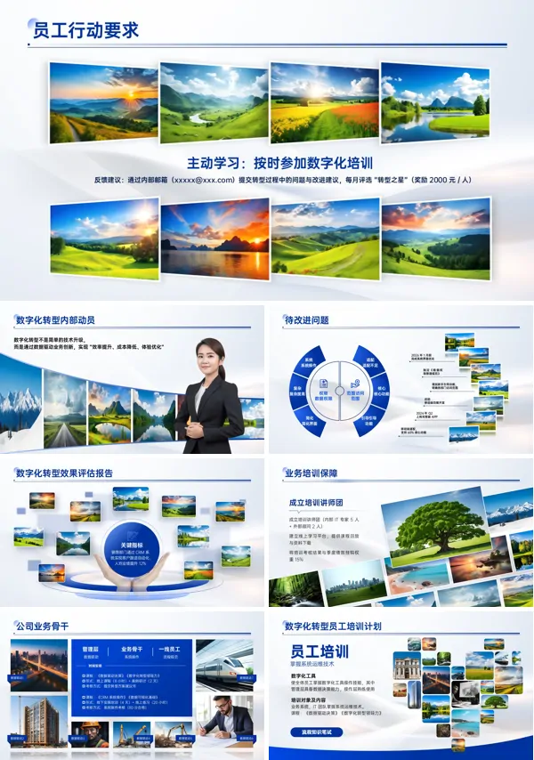 多图排版图片展示PPT【特效动画】模板