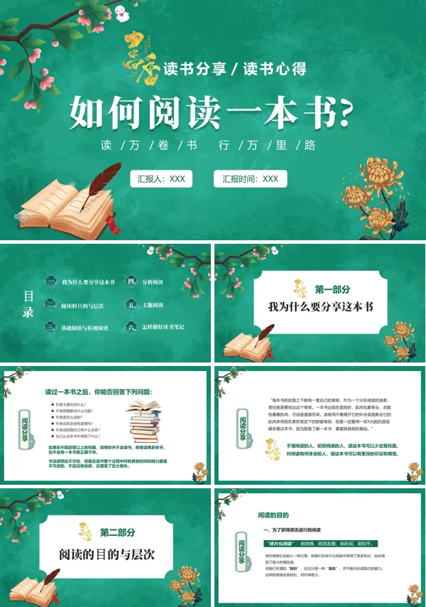 如何阅读一本书PPT模板