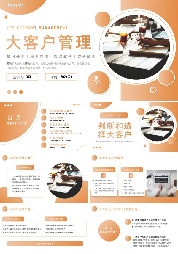 企业大客户管理培训PPT模板
