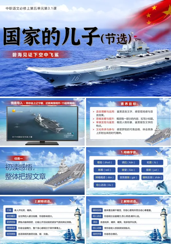 统编中职语文第五单元国家的儿子(节选)PPT课件含教案