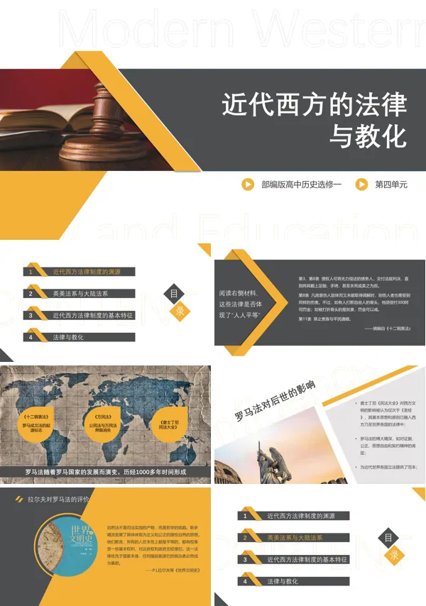 近代西方的法律与教化PPT课件