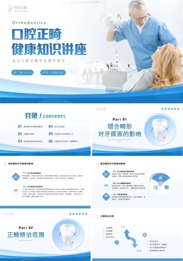 口腔正畸矫正健康知识讲座PPT课件
