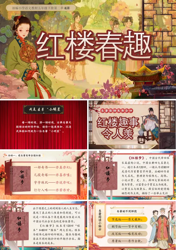 部编小学语文五年级下册红楼春趣PPT课件含教案