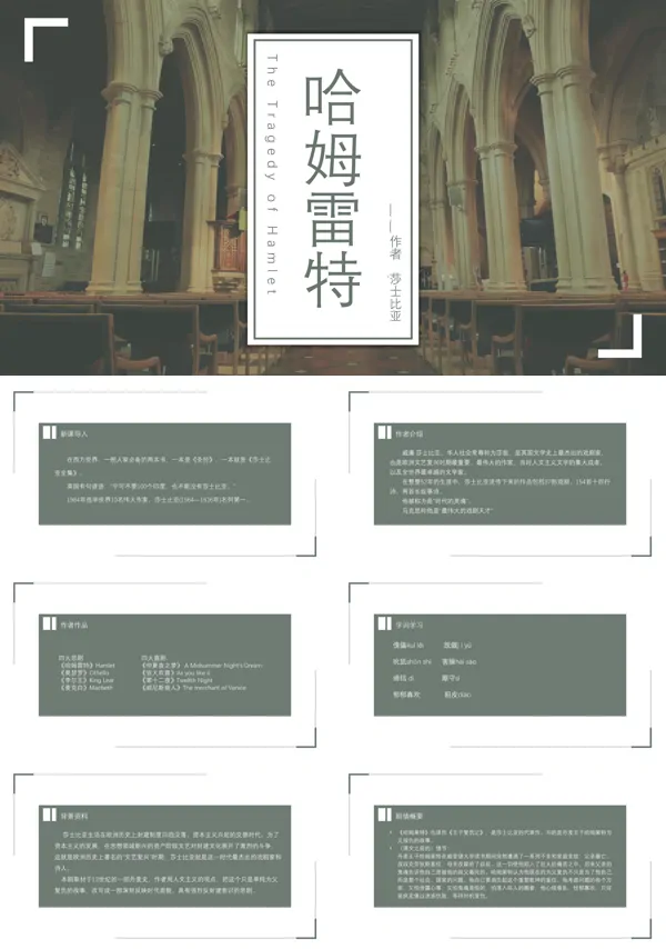 人教版高二必修《哈姆雷特》教育教学课件PPT