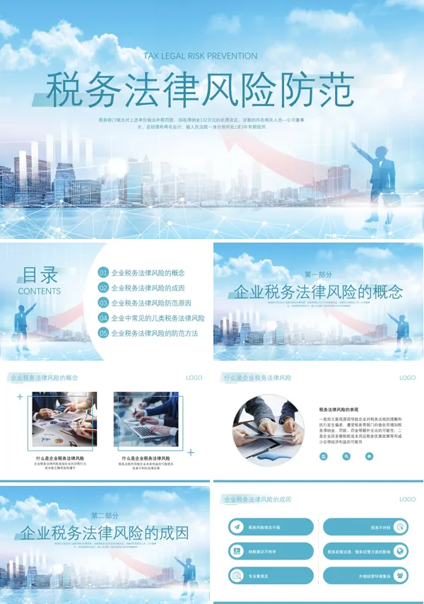 税务法律风险防范培训PPT模板