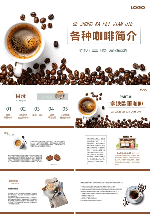 咖啡饮品的种类PPT课件含讲稿