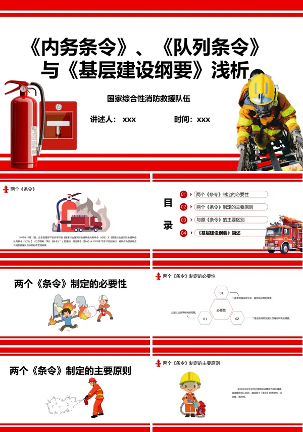 详细解读消防条令课件PPT