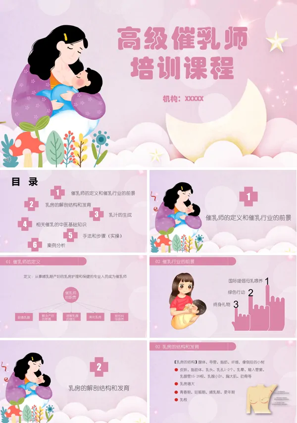 催乳师培训课程ppt模板