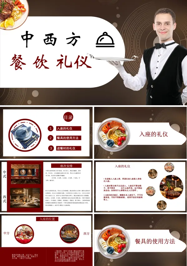 中西方餐桌礼仪介绍PPT