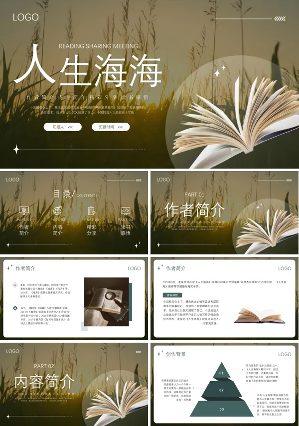 人生海海读书分享会好书推荐读后感PPT