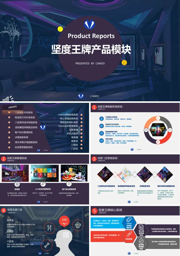 KTV经营管理系统王牌产品模块宣传推广PPT模板