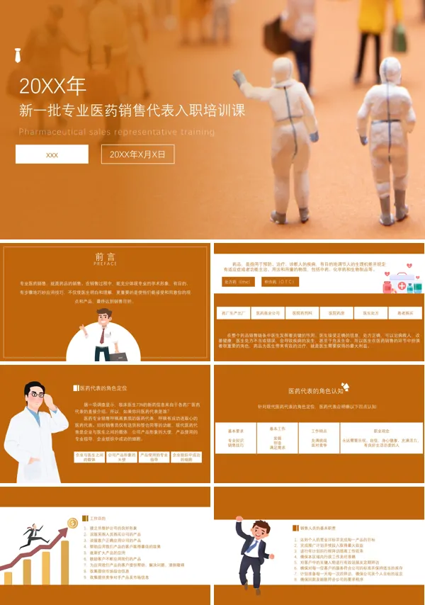 专业医药销售代表入职培训PPT下载课件