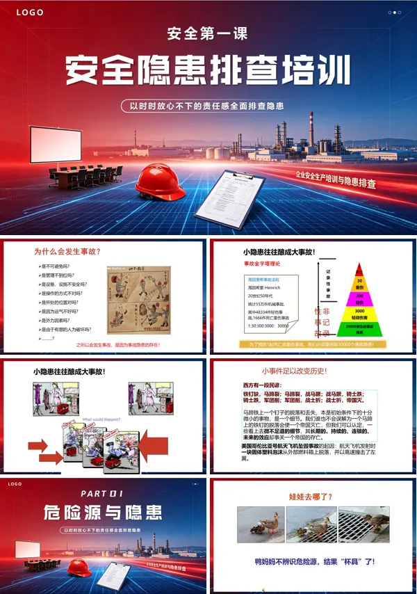 安全月排查整治风险隐患专题培训课件PPT含讲稿