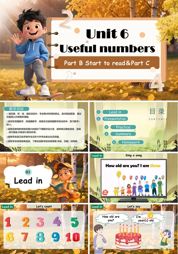 人教三年级英语上册Unit 6第6课时Part B Start to read&Part CPPT课件含教案