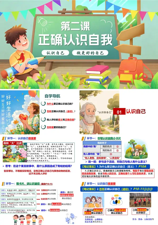 第二课《正确认识自我》七年级上册道德与法治 人教 ppt课件(教案+分层作业+知识清单)