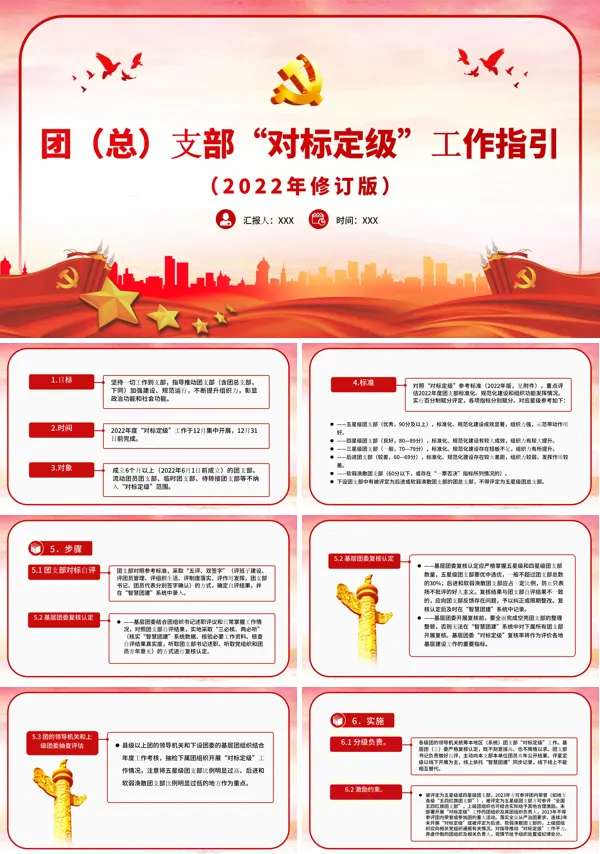 团总支部对标定级工作指引总结PPT
