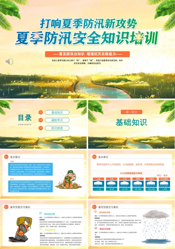 夏季防汛常识培训PPT