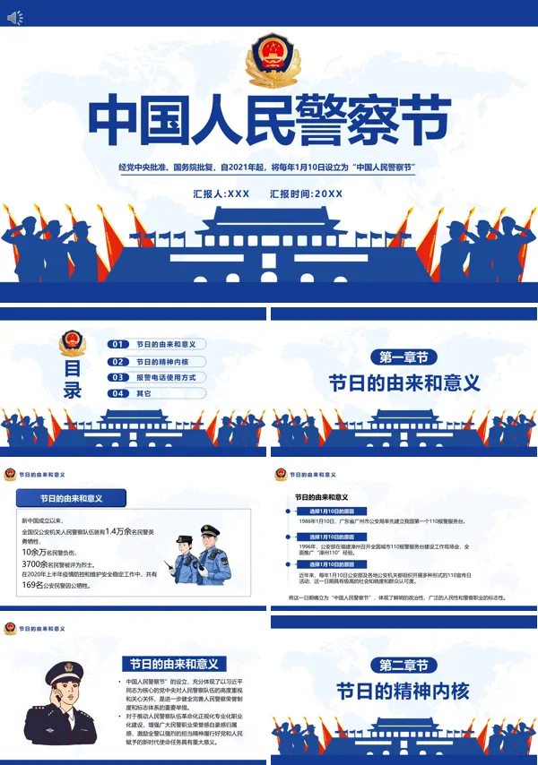 110中国人民警察节PPT