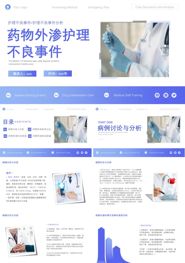 药物外渗护理不良事件PPT模板