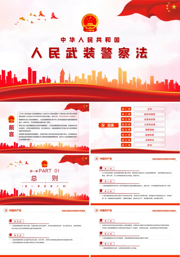 中华人民共和国人民武装警察法PPT