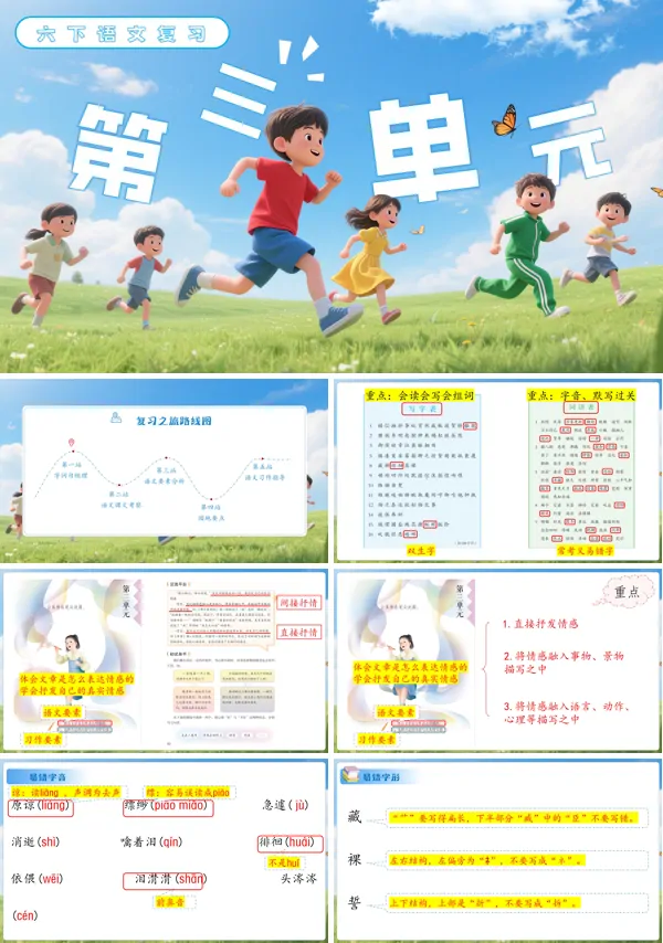第三单元复习六年级下册课件PPT含教案