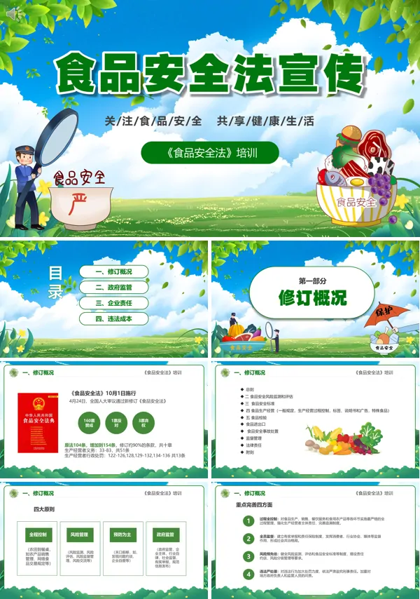 食品安全法宣传PPT课件免费下载