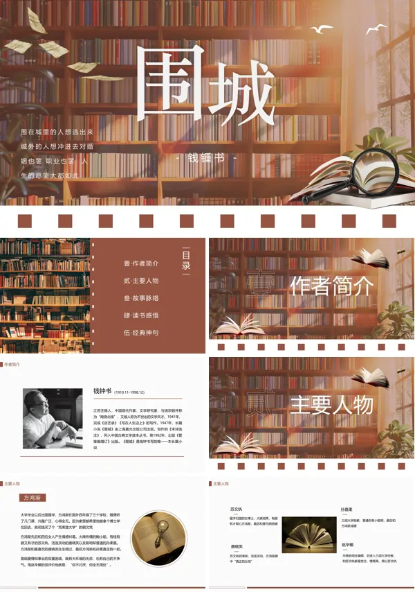 围城读书分享PPT课件