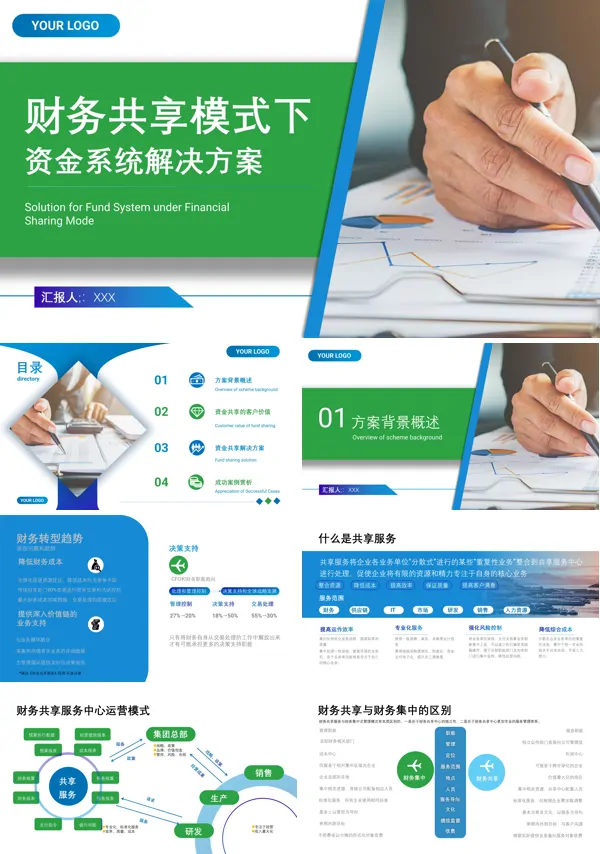 企业财务共享模式下资金系统解决方案PPT模板