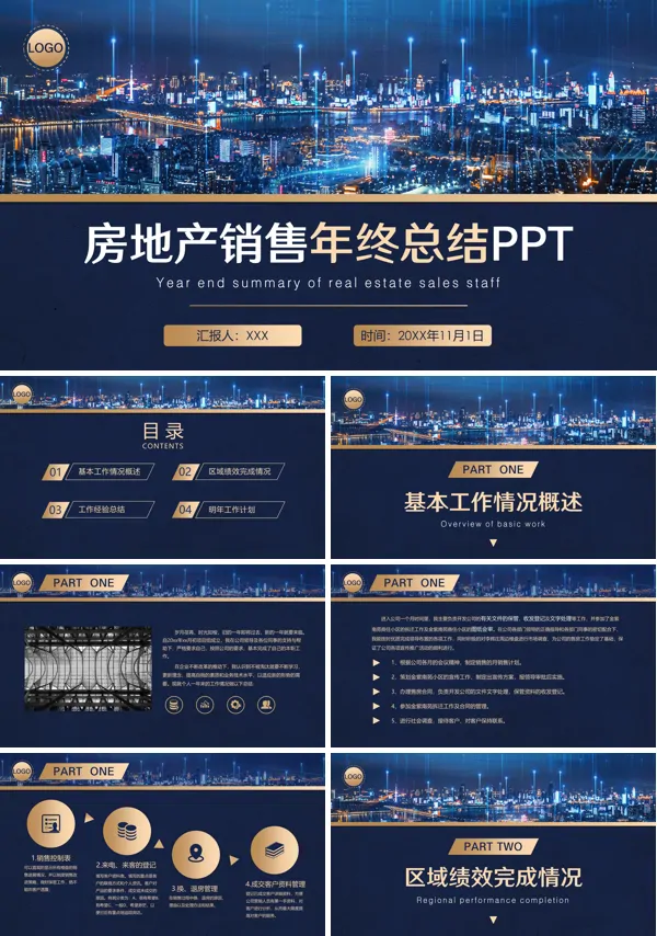 年度房地产销售工作总结PPT