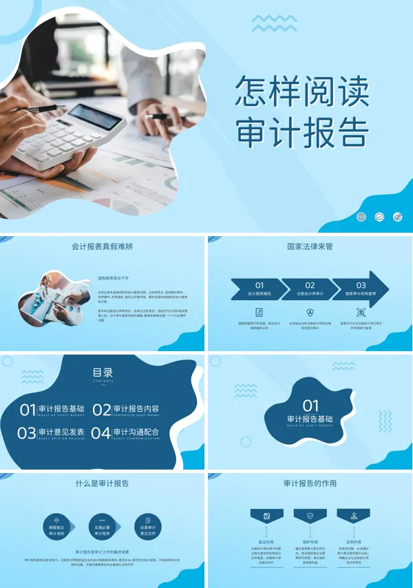 怎样阅读审计报告培训PPT模板