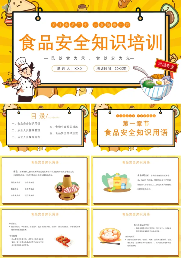 食品安全知识培训课件PPT含讲稿