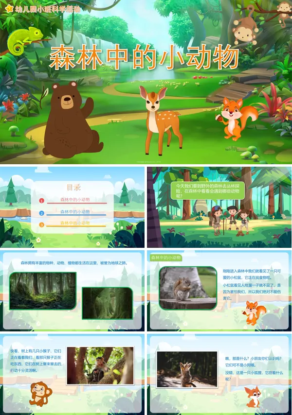 森林里的小动物教案中班科学PPT课件