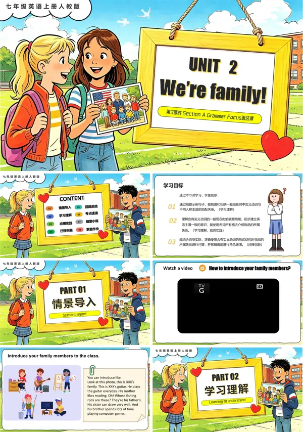 七年级英语上册人教Unit 2 第3课时 Section A (Grammar Foucs)PPT课件(含教案+导学案+分层作业)