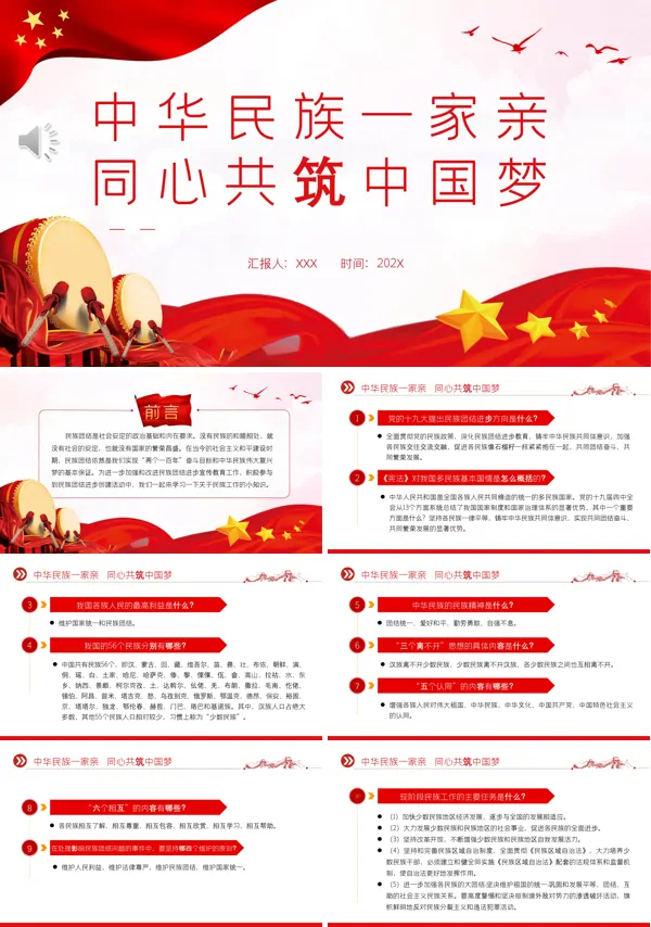 民族团结进步宣传月应知应会知识PPT